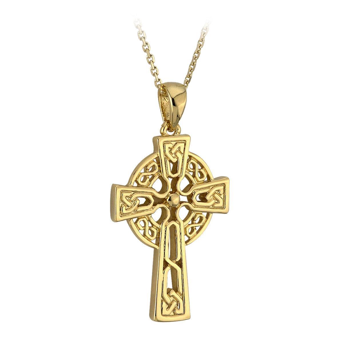 Celtic necklace with Emerald drop | Celtic pendants | Celtic Gold