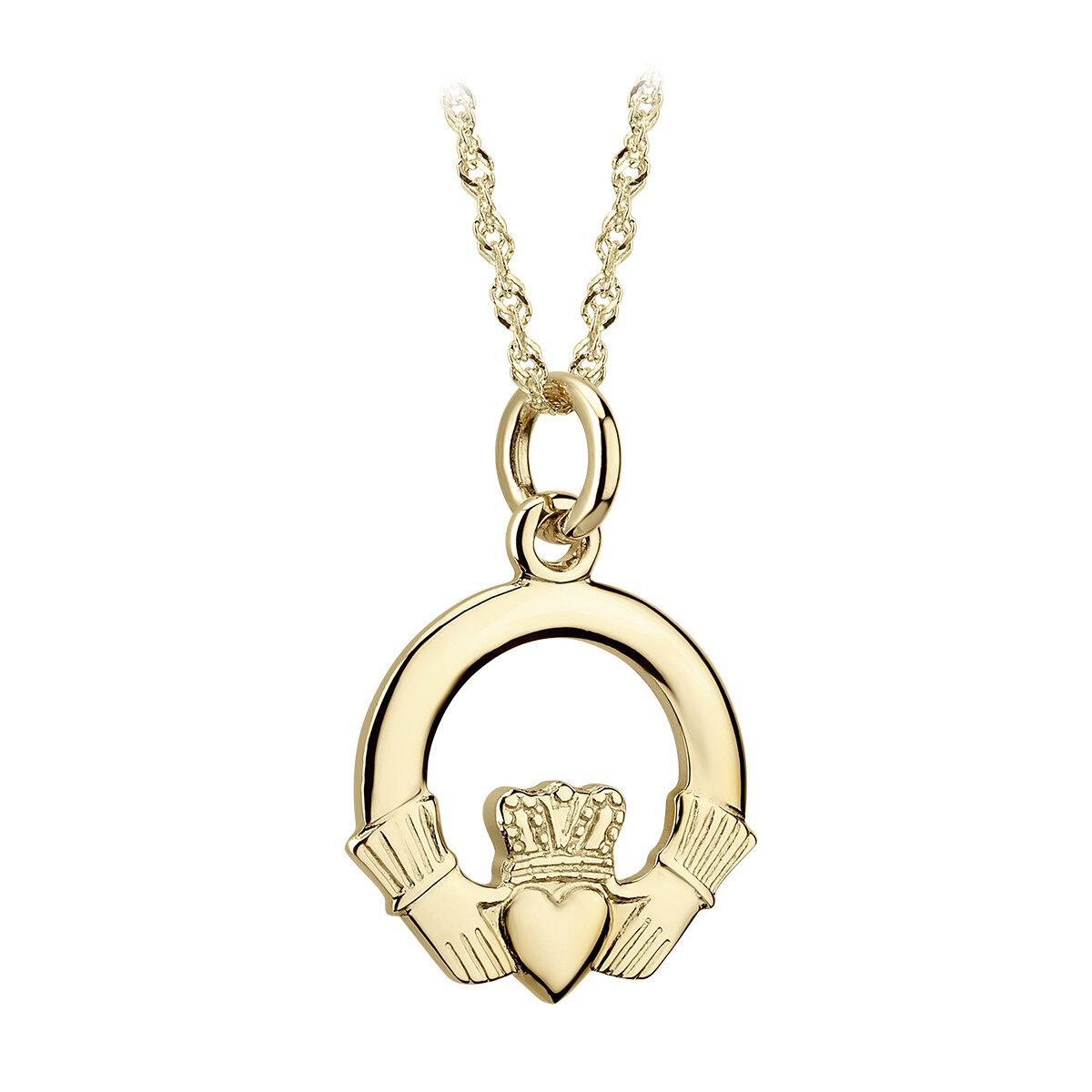 Claddagh Necklace Silver & 10K Gold Made in Ireland | Biddy Murphy – Biddy  Murphy Irish Gifts