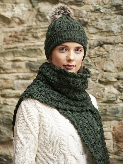 Chunky Cable Knit Scarf - A Little Irish Too