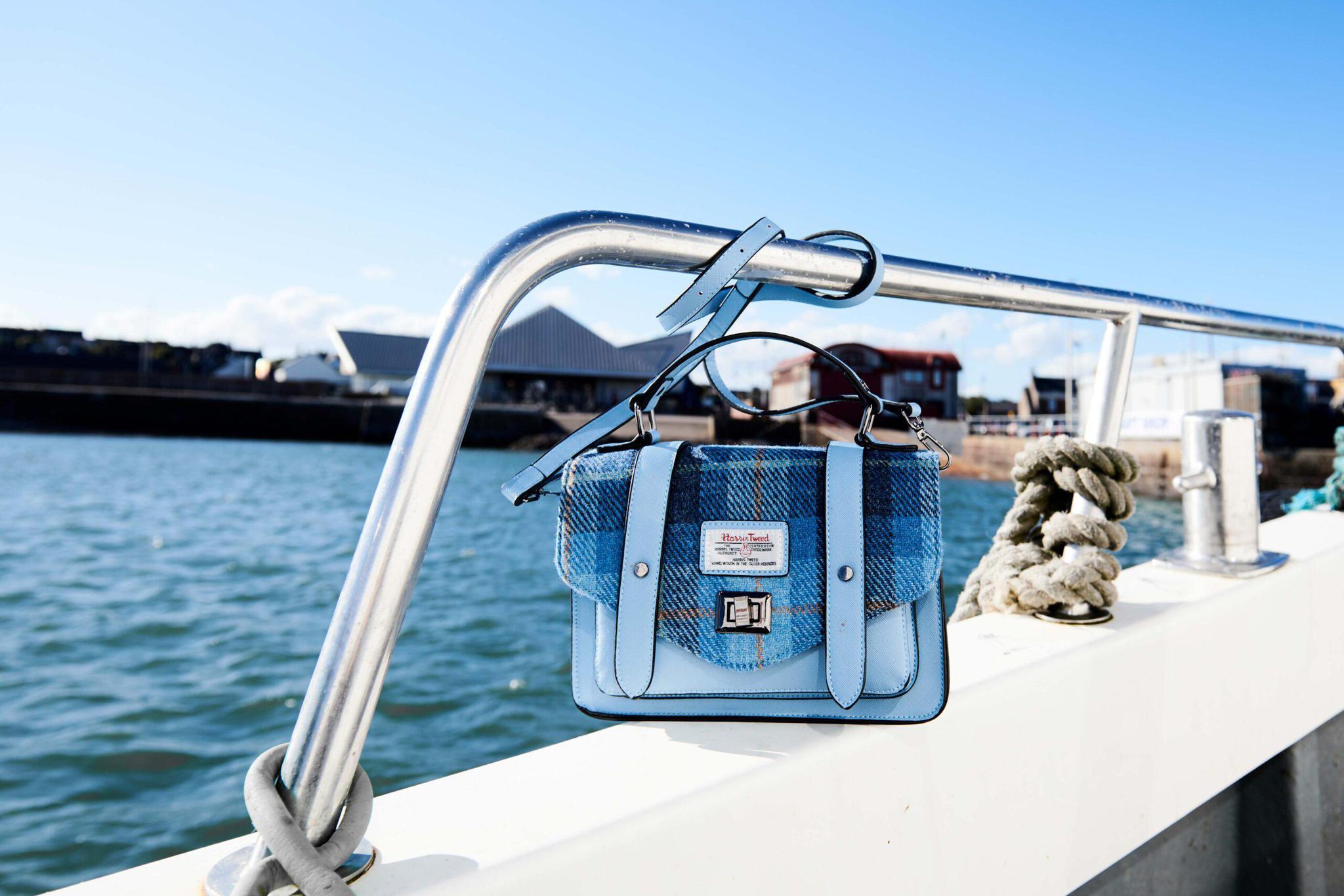 Harris tweed top satchel bag