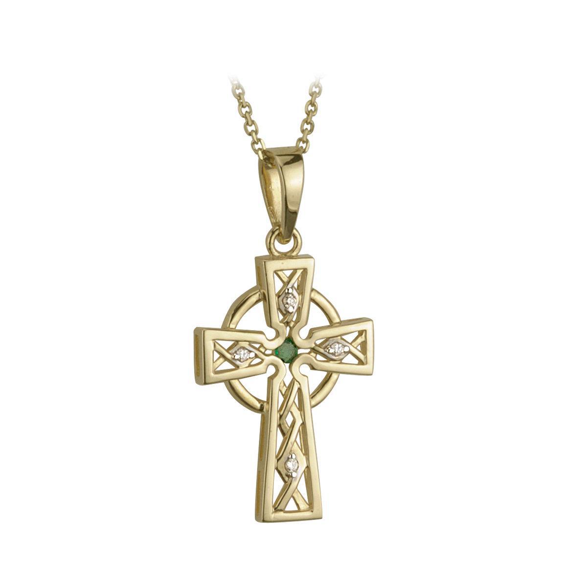 9ct White Gold, 20mm Celtic Cross Pendant | Pascoes