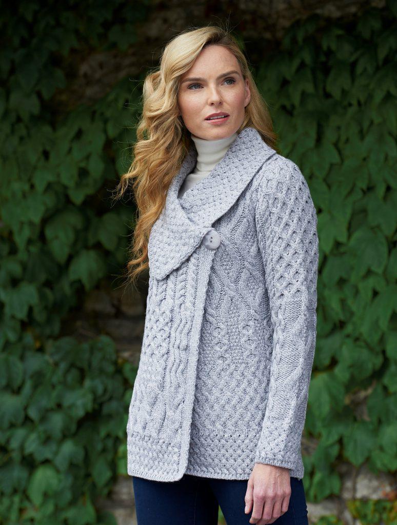 Greystones Super Soft One Button Cardigan - Soft Grey - A Little Irish Too