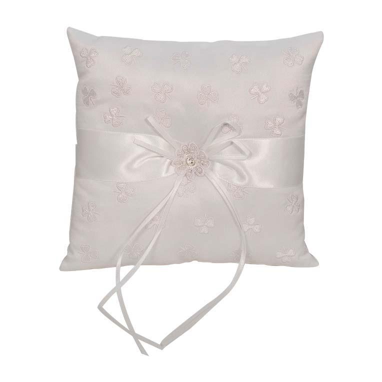 Shamrock Wedding Pillow - A Little Irish Too