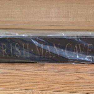 Irish Man Cave Wood Sign- Black