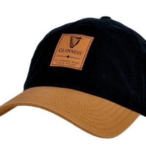 Guinness Black and Caramel Cap with Leather Patch