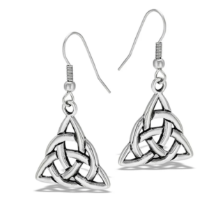 Stainless Steel Celtic Triquetras Dangle Earring